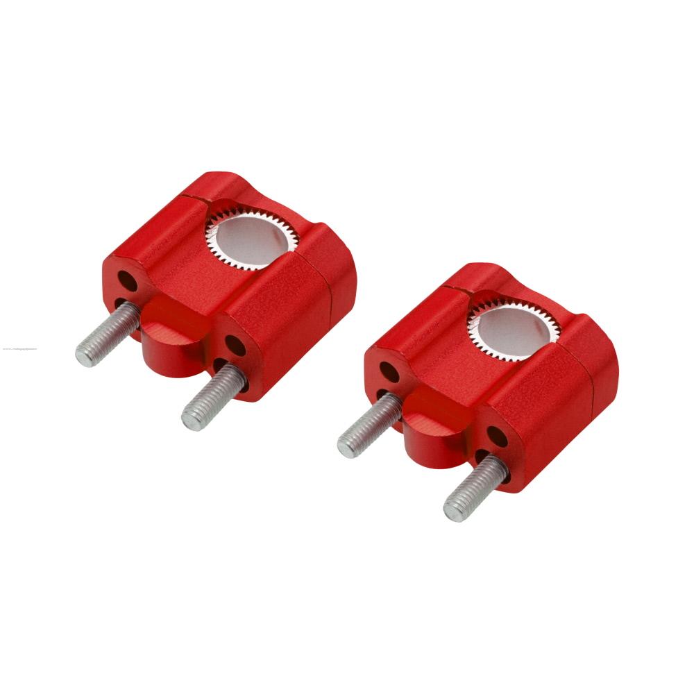 Abrazadera de Manubrio Aumento PROMOTO T1 Rojo (2 PIEZAS)