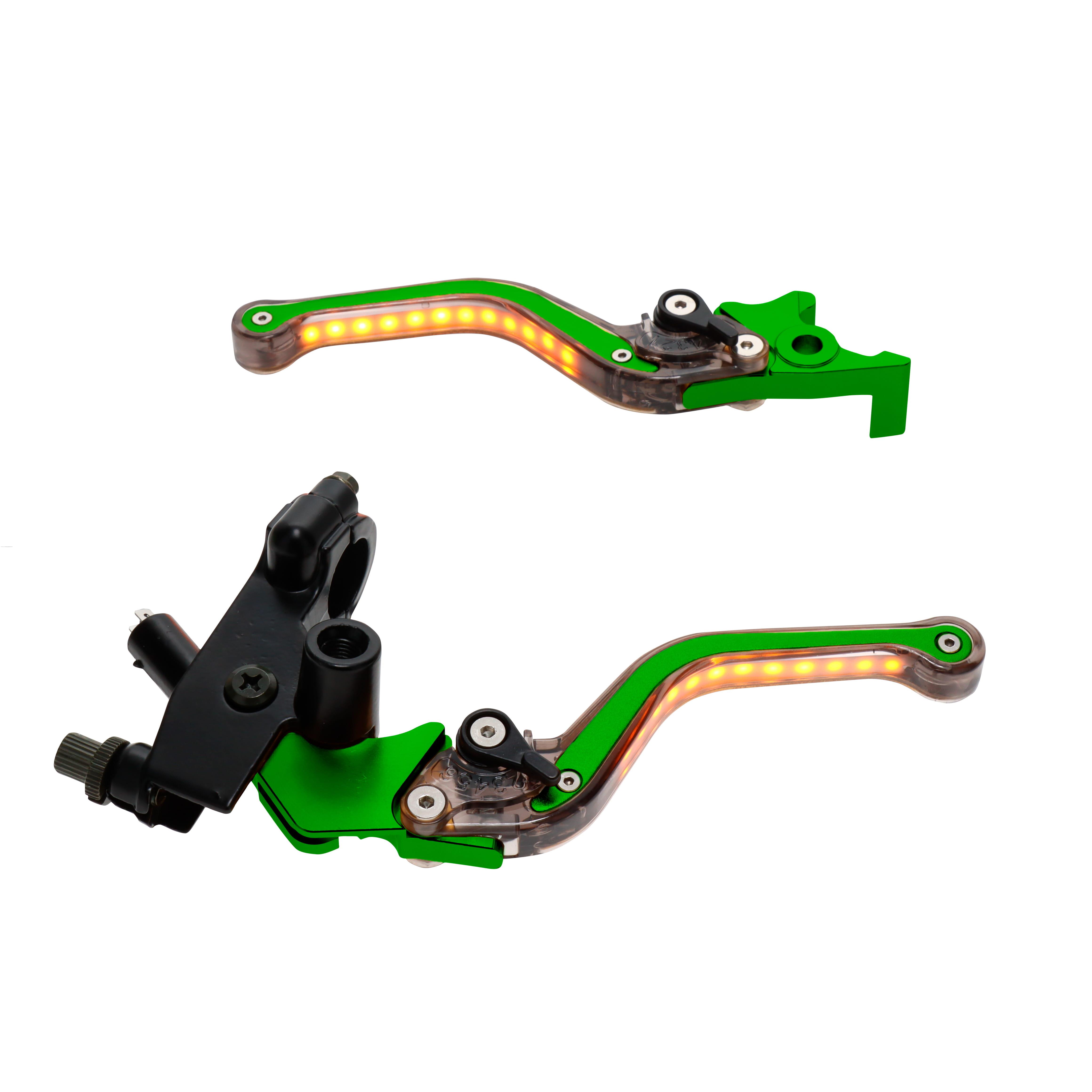 Juego de Manijas Color Verde con Luz Led Direccional Secuencial