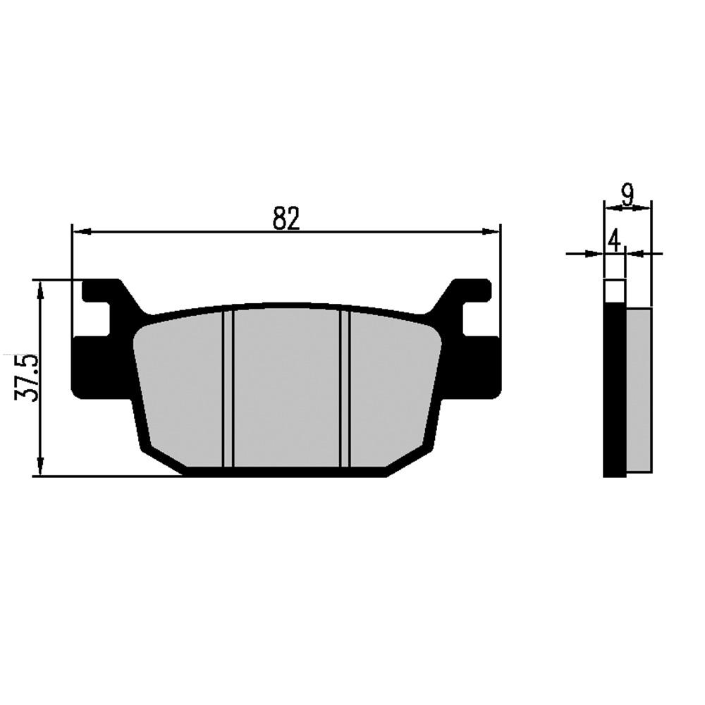 Pastilla Freno FA415 Crm Tras Benelli 302S/TRK502/DINAMO SS400 PROMOTO PLATINO