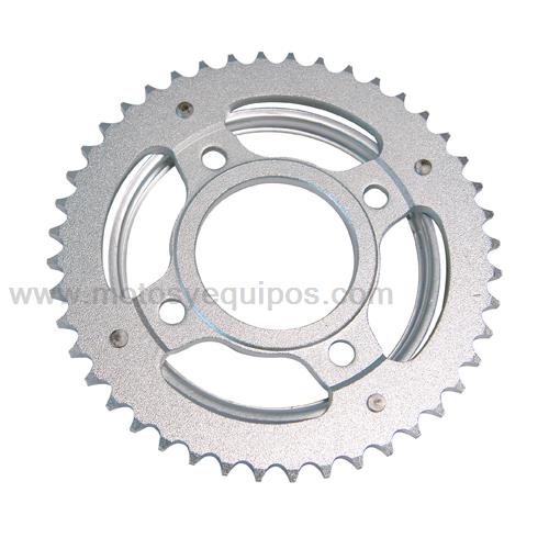 Engrane Trasero RIFFEL Acero 1045 44D P/HONDA CG125 Titan KS