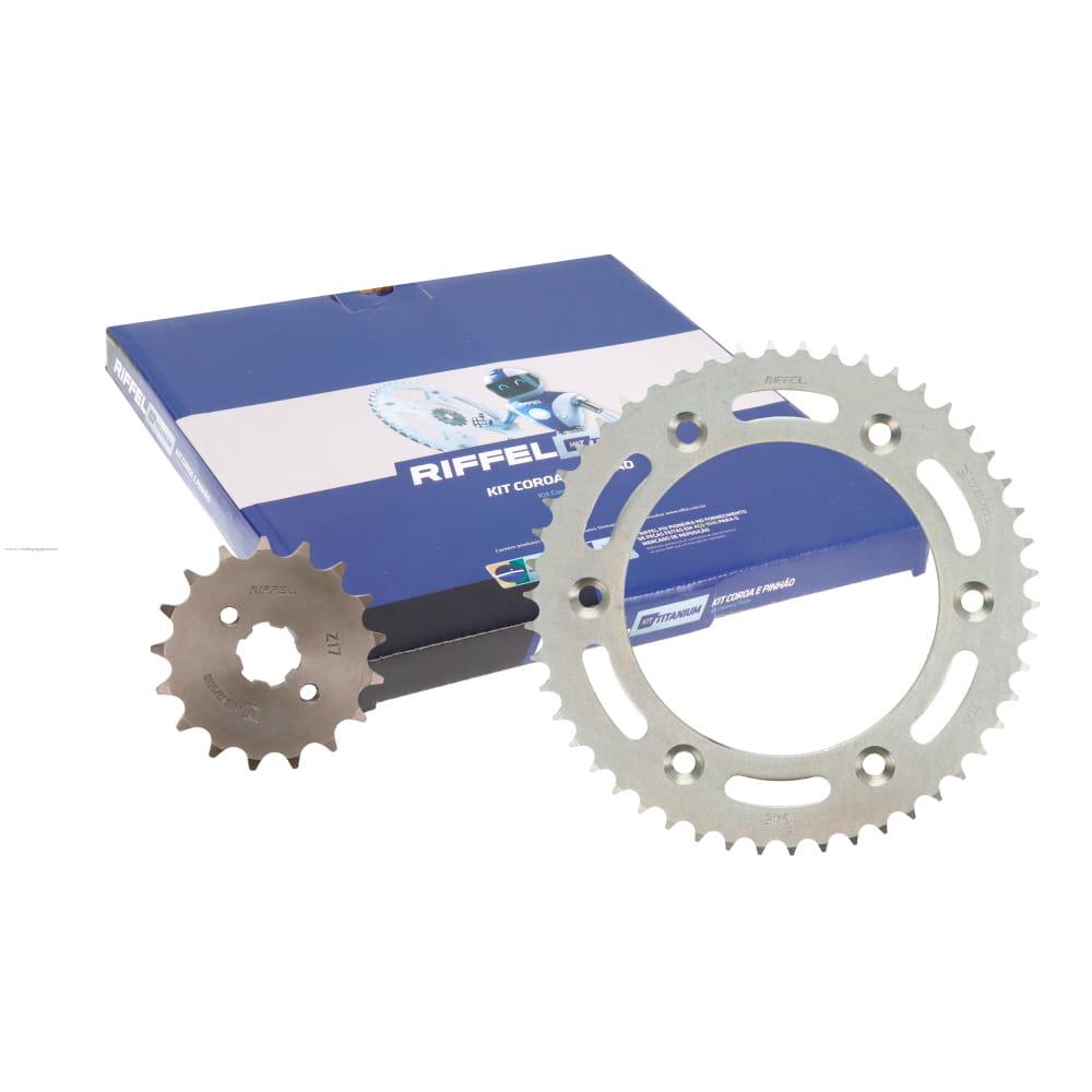Juego Engranes RIFFEL Titanium 50DX17D P/HONDA NXR150 Bros