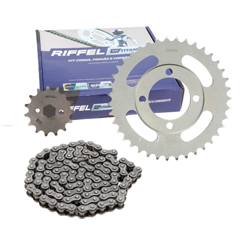 Juego Engranes RIFFEL Titanium (91333) 39DX15D C/CADENA 420HX104L (09-10) P/HONDA C90STR