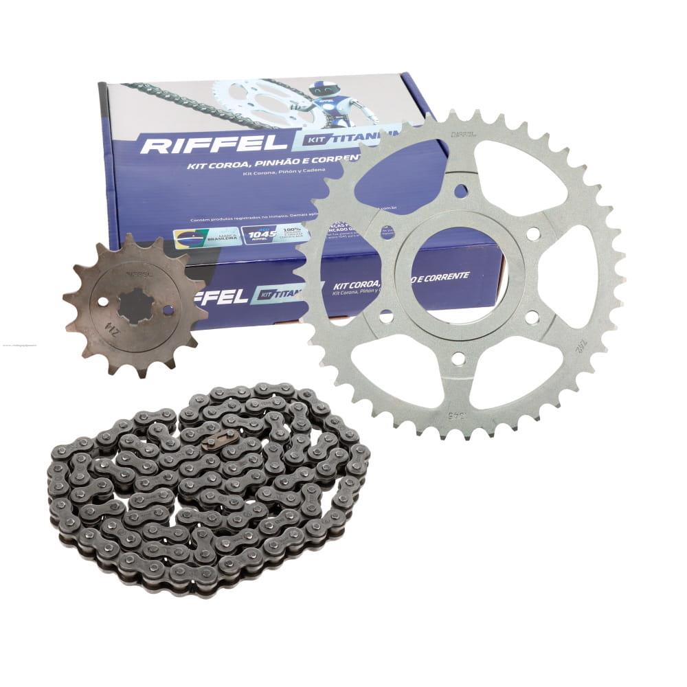 Juego Engranes RIFFEL Titanium 42DX14D con Cadena 520HX114L Ktm 200 Duke