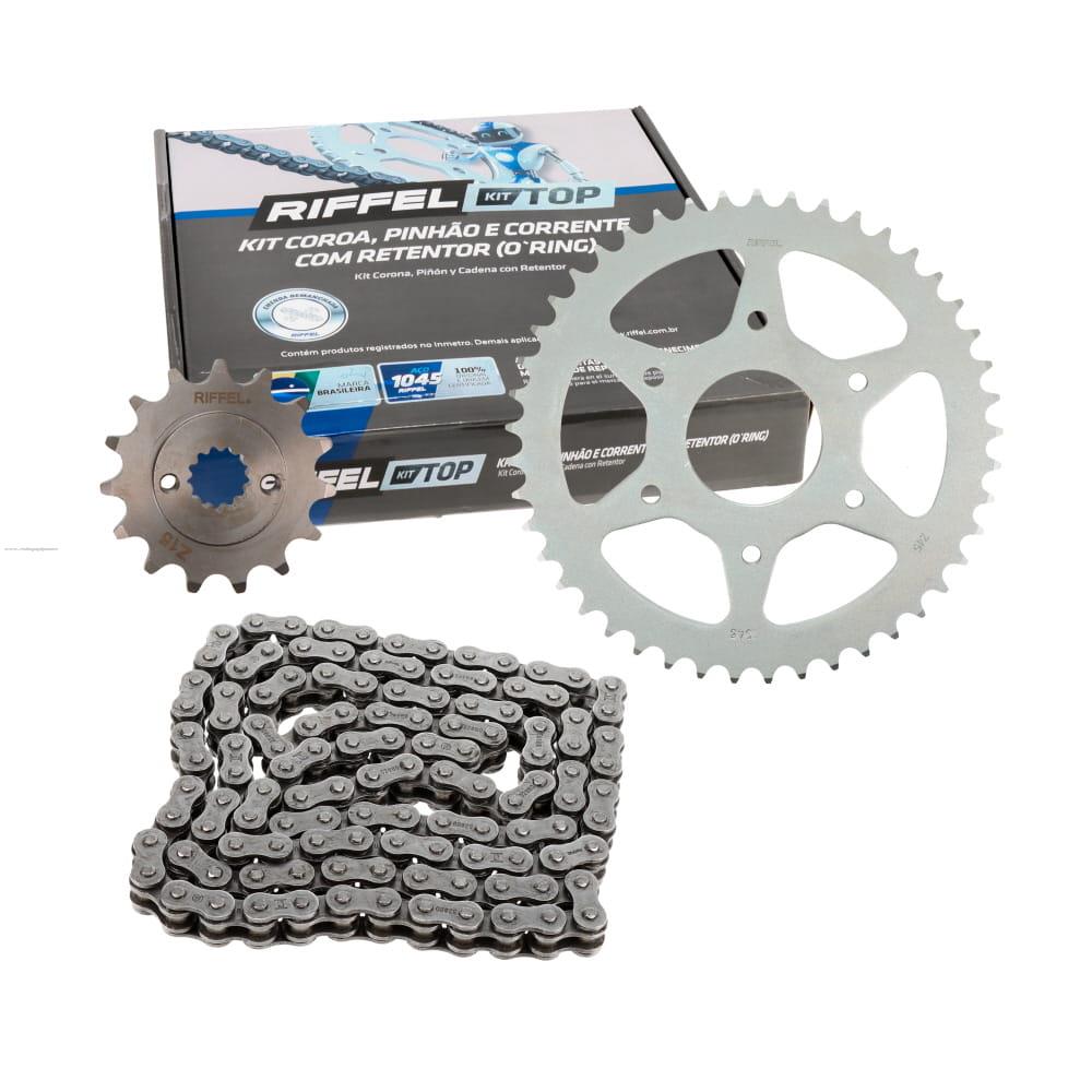 Juego Engranes RIFFEL Top (91618) 45DX15D con Cadena o Ring 520HOX120L Bajaj Dominar 400