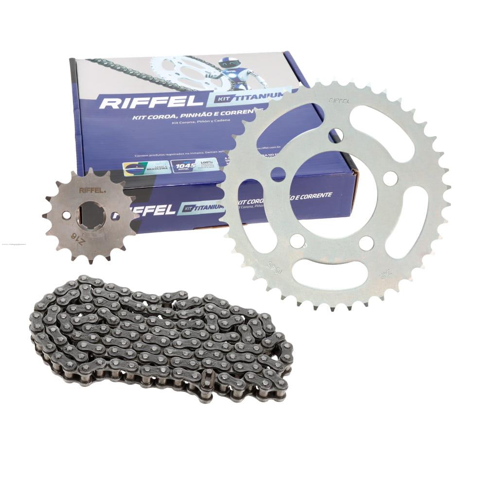 Juego Engranes RIFFEL Titanium (91569) 42DX16D con Cadena 428HX136L Vento Rocketman 250 /TORNADO 250 /TORNADO 250
