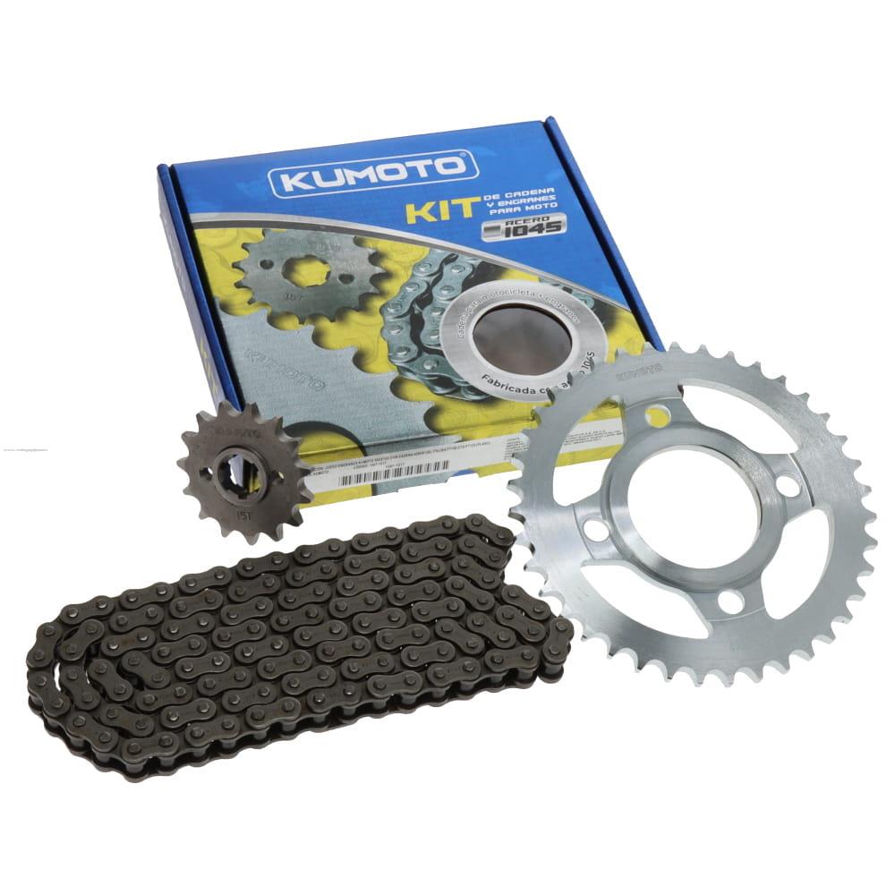 Juego Engranes KUMOTO 39DX15D con Cadena 428HX126L Italika FT150 Gts /FT125 (PLANO) /FT125 (PLANO)