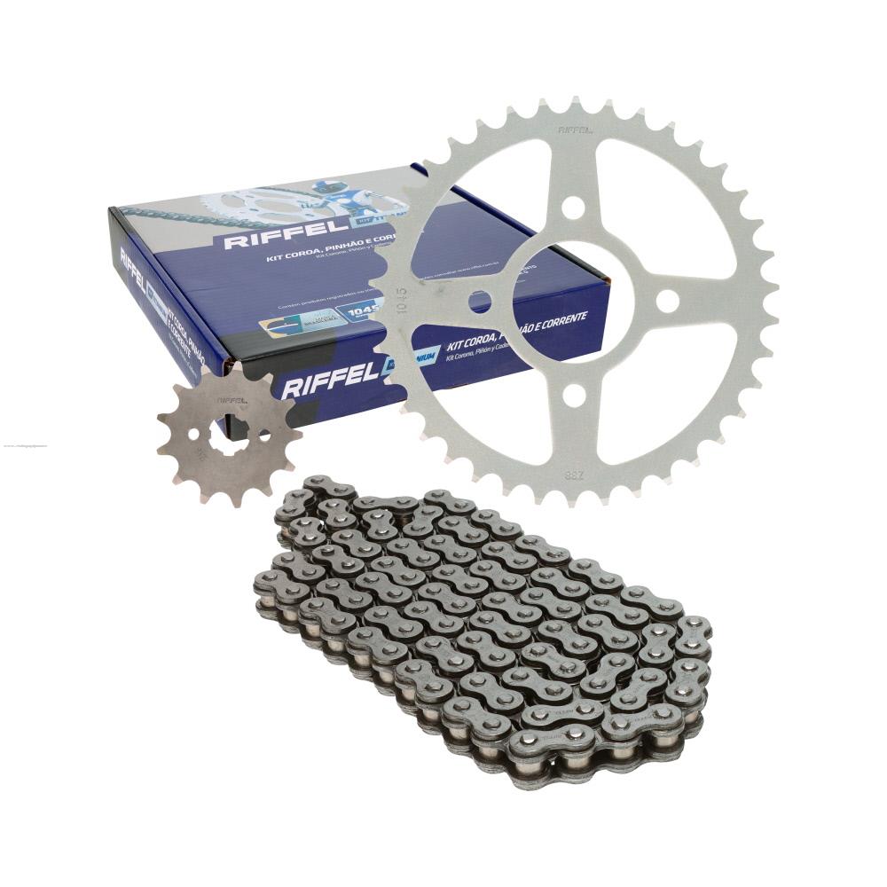 Juego Engranes RIFFEL Titanium (91636) 38DX13D con Cadena 520H-104L Hero Hunk 200R