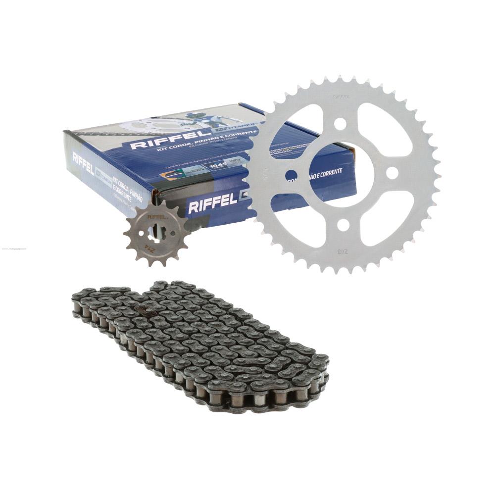 Juego Engranes RIFFEL Titanium (91775) 43DX14D con Cadena 428H-130L Bajaj Pulsar NS125