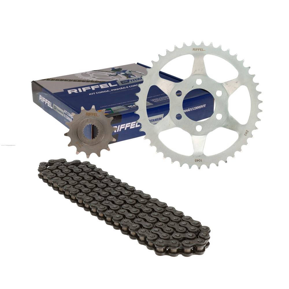 Juego Engranes RIFFEL Titanium (91552) 43DX14D con Cadena 520H-112L Benelli Tnt 250
