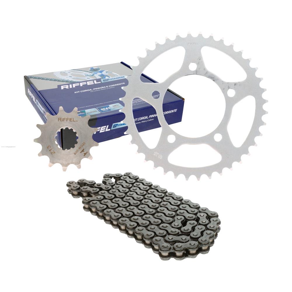 Juego Engranes RIFFEL Titanium (91673) 40DX13D con Cadena 520H-108L Suzuki Gixxer 250