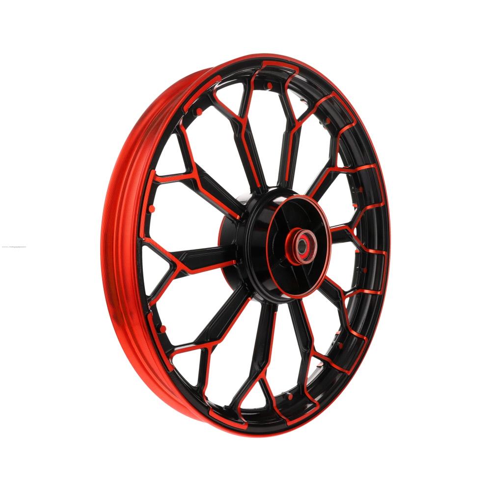 Rim PROMOTO Trasero SPYDER-10 ROJ/NGO Aluminio (18X1.85)(TT) Italika DT125 Clasica /SPORT/FT125 CLASICA/ROJA/SPORT/DT150 CLASICA/XFT125 /SPORT/FT125 CLASICA/ROJA/SPORT/DT150 CLASICA/XFT125