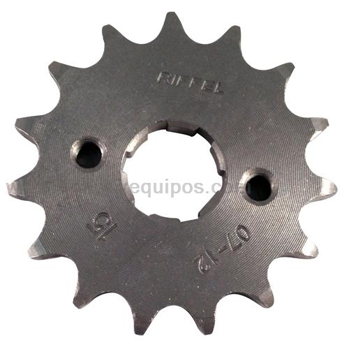 Engrane Delan RIFFEL 15D P/HONDA CGL125 Tool 125Z/DT150 CLASICA/FT125 DELIVERY/FT150 GT/RC150 GT/RT200/ 125Z/DT150 CLASICA/FT125 DELIVERY/FT150 GT/RC150 GT/RT200/