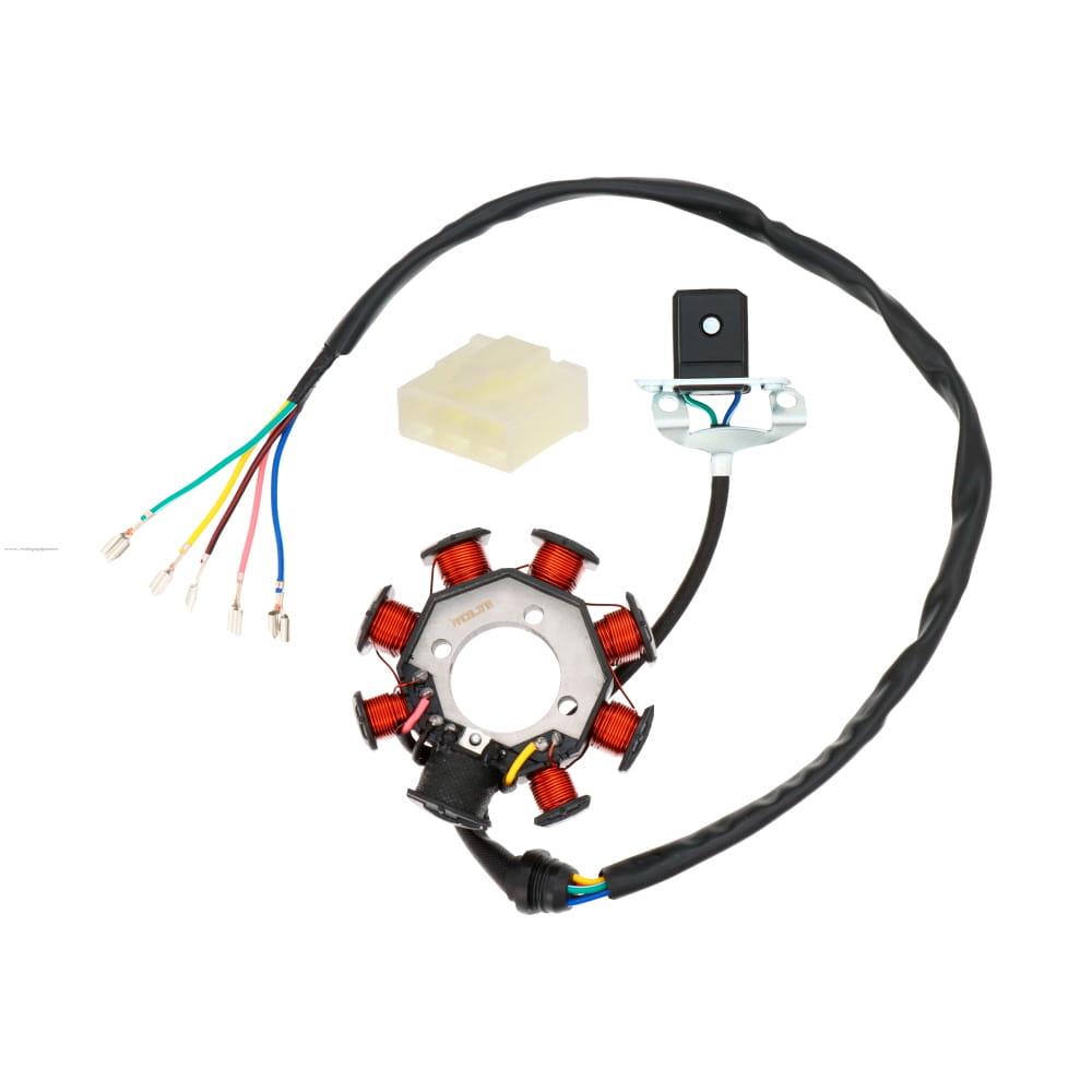 Estator Italika FT150/DM200/RYDER3.0 8 Bobinas Raceline /FT125 ROJA/FT150 GT/FT150 GTI/RC150