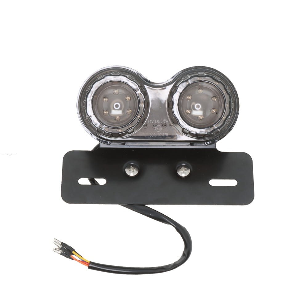 Calavera Luz Led 12V Universal C/PORTAPLACA y Direccionales PROMOTO PLATINO