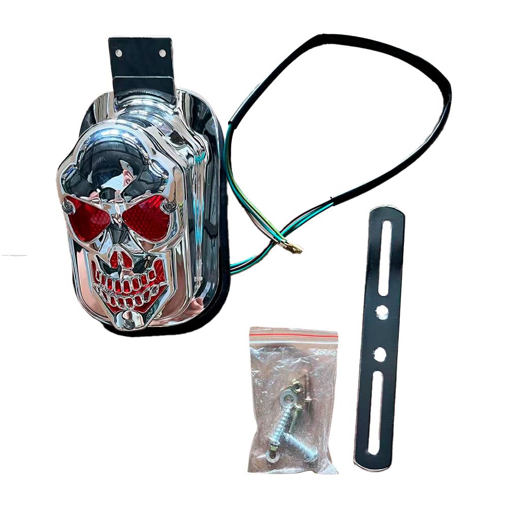 Calavera Luz Led 12V Universal Calavera Plata PROMOTO PLATINO