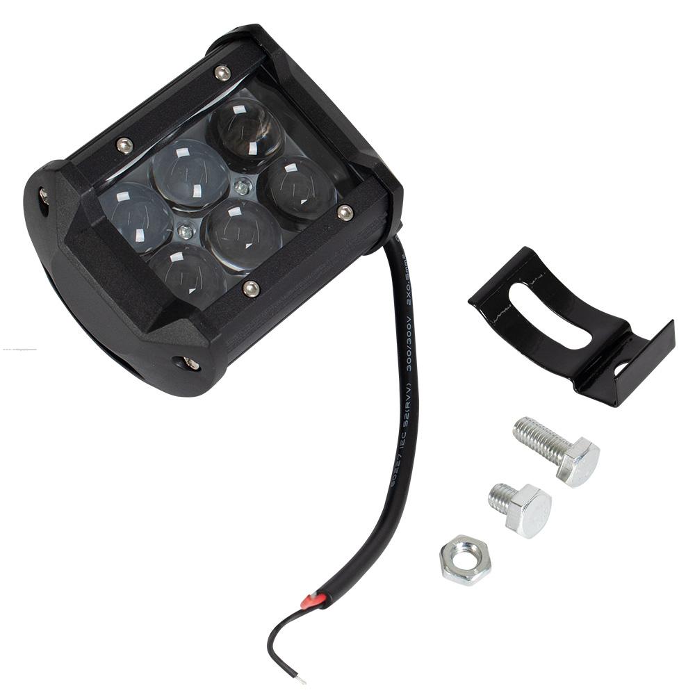Faro Delan Auxiliar Cuadrado C/LUPA 6 Leds Aluminio PROMOTO