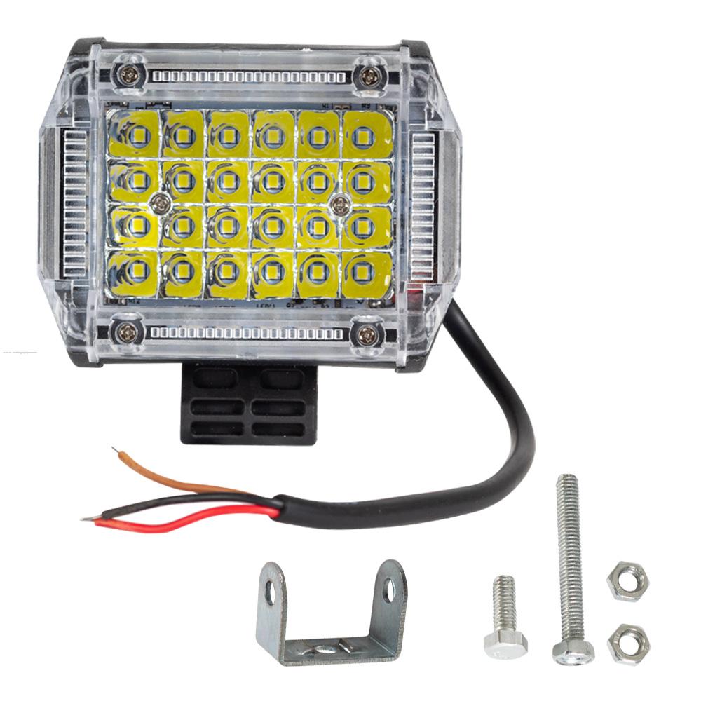 Faro Delan Auxiliar Cuadrado 24 Leds Plastico Strobo ROJO-AMBER PROMOTO