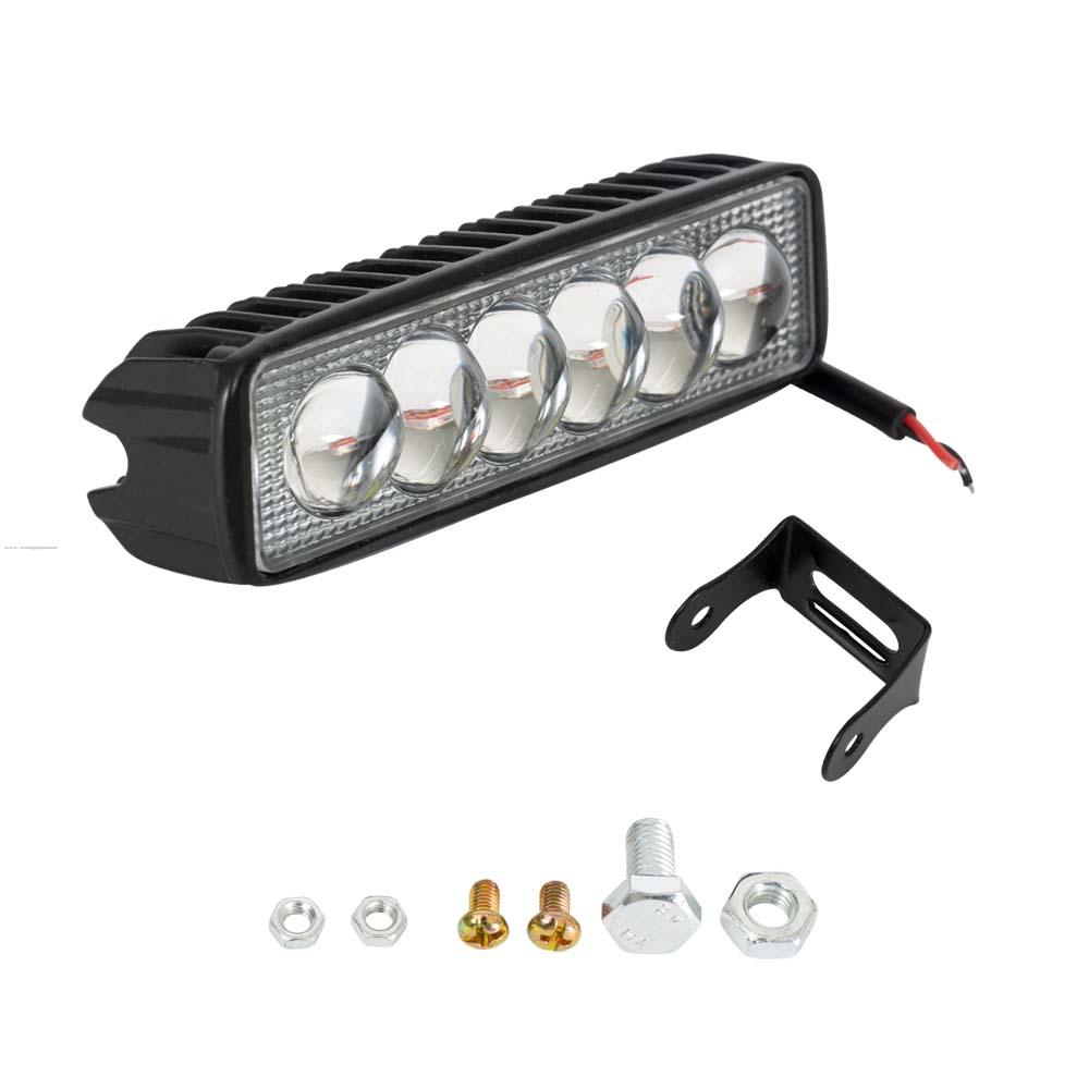Faro Delan Auxiliar Tipo Barra Spot 6" C/LUPA de Proyeccion Aluminio Led PROMOTO