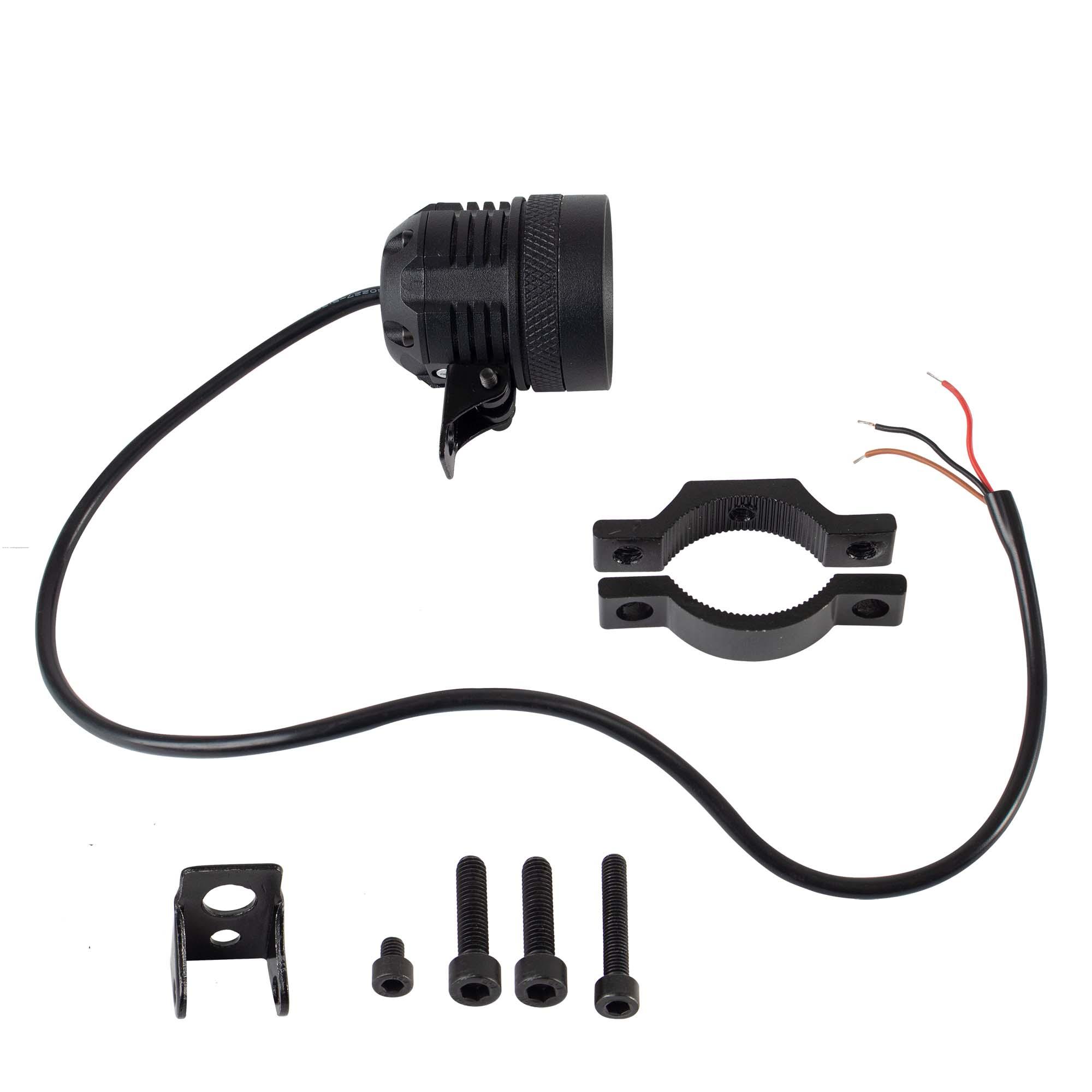 Faro Delan Auxiliar Led Negro ALTA/BAJA/STROBO 9 Leds PROMOTO