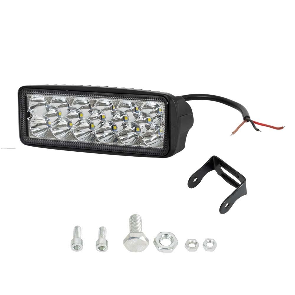 Faro Delan Auxiliar Led Negro ALTA/BAJA/STROBO 17 Leds Aluminio PROMOTO
