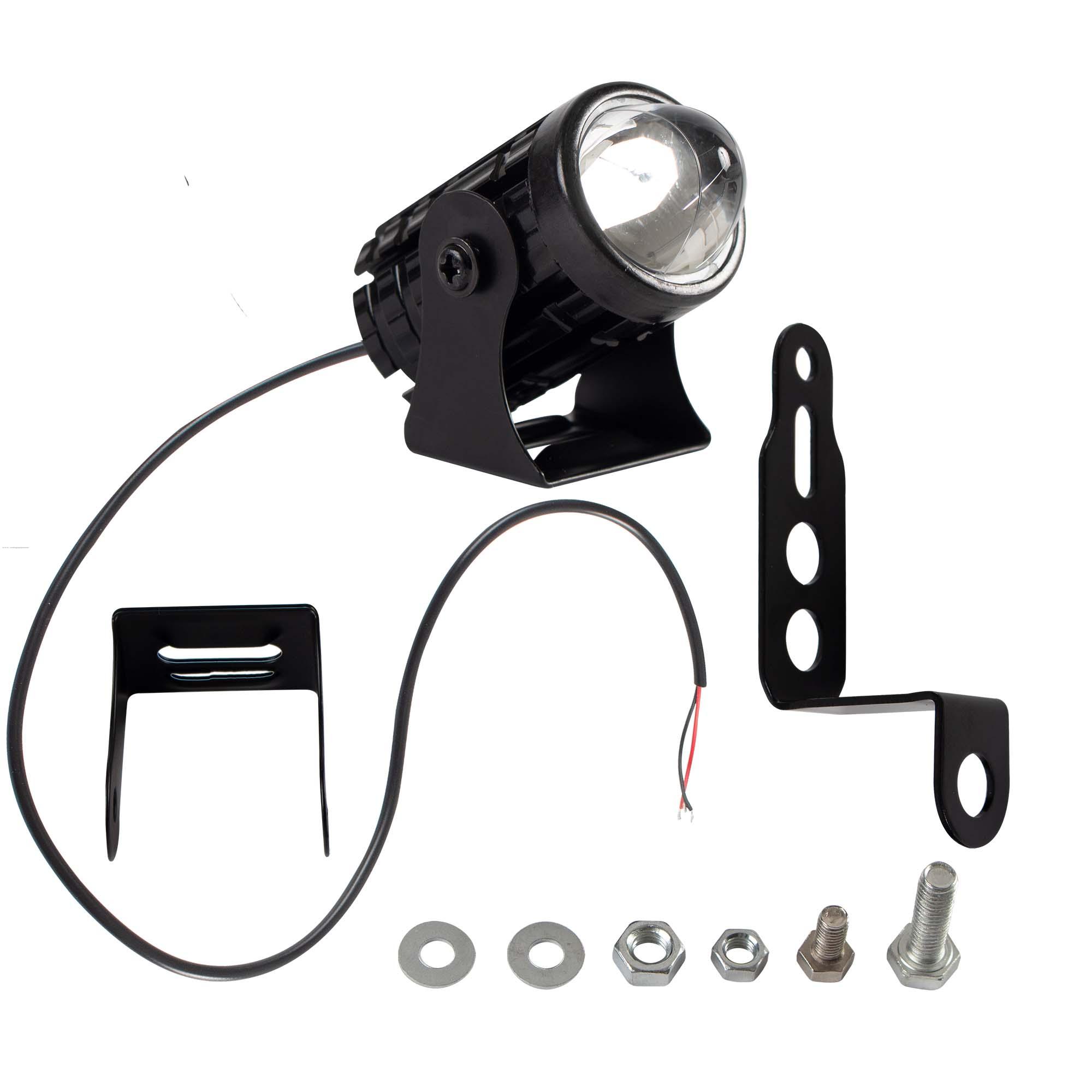 Faro Delan B1-02 Auxiliar Led Lupa C/SOPORTE Espejo BAJA/ALTA Blanco PROMOTO