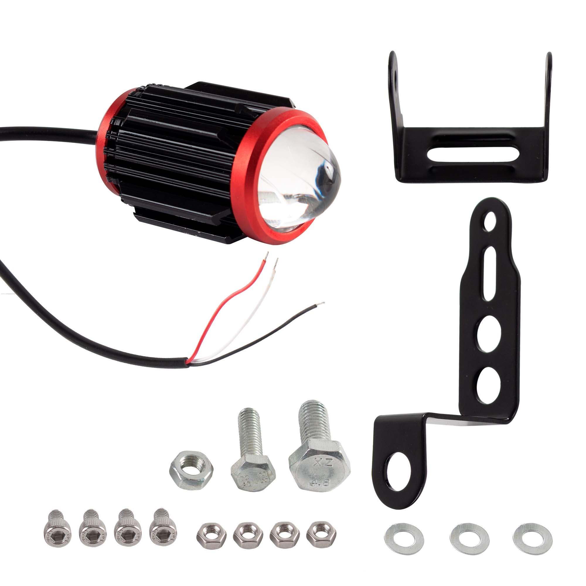 Faro Delan 01-02 Auxiliar Led Lupa C/SOPORTE Espejo BAJA/ALTA Blanco PROMOTO