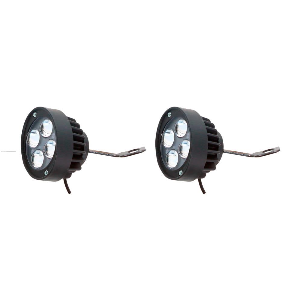 Faro Delan Auxiliar P/ESPEJO 4 Leds BLANCO/STROBO 12V 12W 1200LM (2 PZS) PROMOTO PLATINO