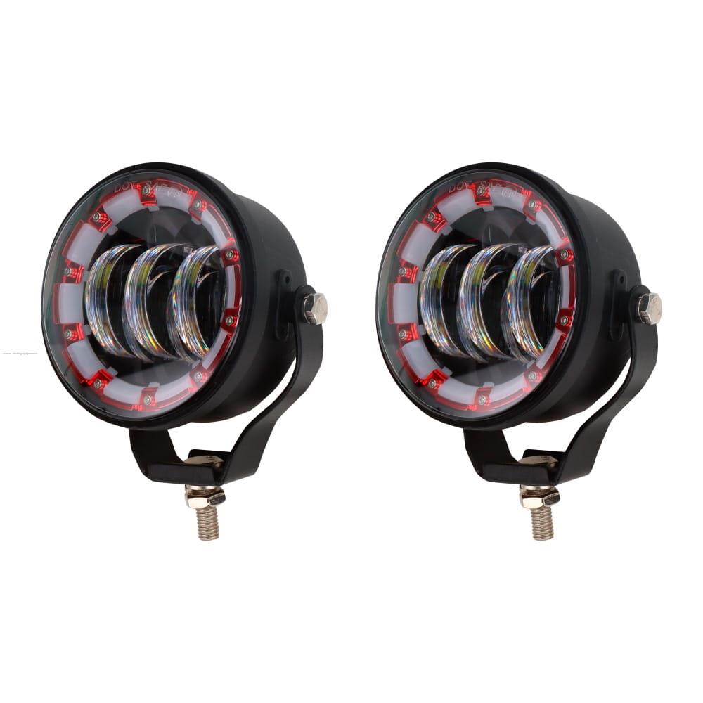 Faro Delan Auxiliar Led BLANCO/ROJO 12V 30W 3000LM PROMOTO PLATINO