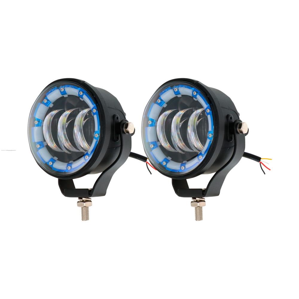 Faro Delan Auxiliar Led BLANCO/AZUL 12V 30W 3000LM PROMOTO PLATINO
