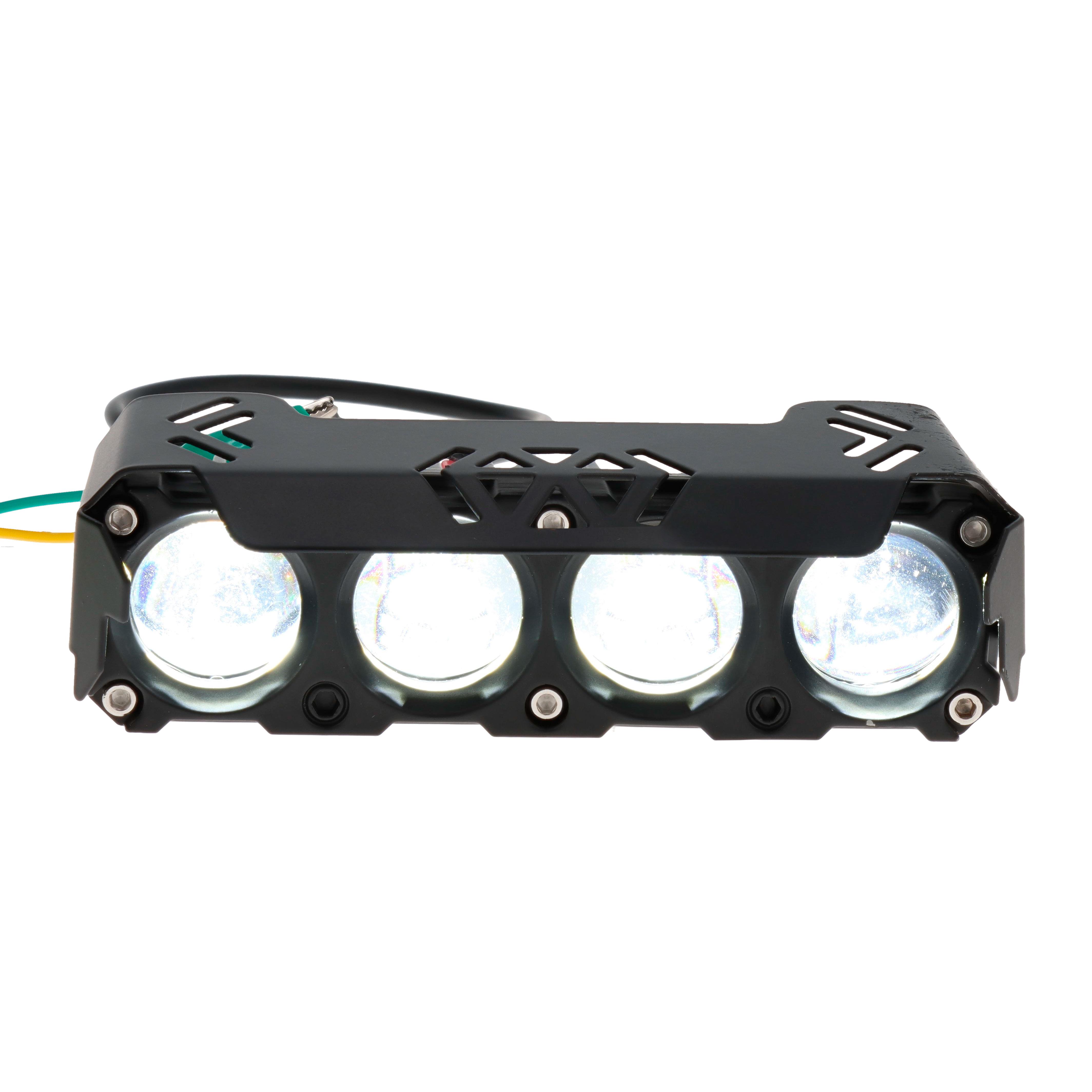 Faro Delan B1 Alta BLANCA/BAJA Amarilla 4 Lupas 12V 18W