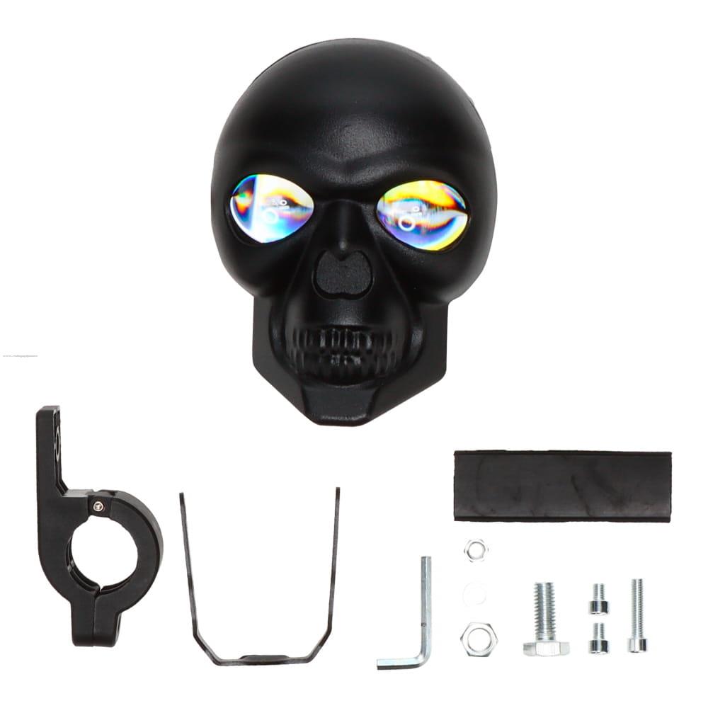 Faro Delan Auxiliar Led Alta BLANCA/BAJA Amarilla Calavera Negro Mate C/ESTROBO 12V 16W