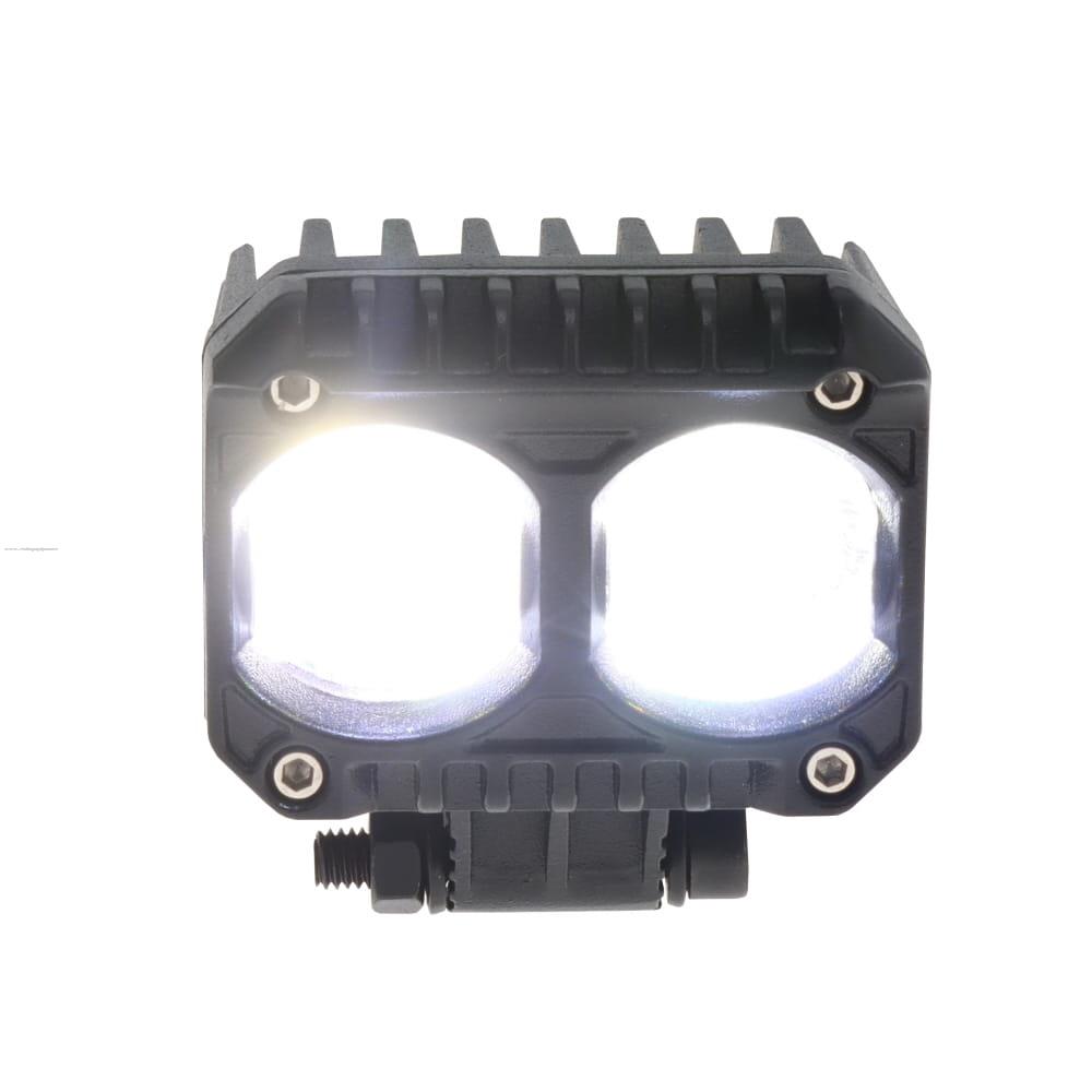 Faro Delan Auxiliar Led Alta BLANCA/BAJA Amarilla con Luz Azul en Cuarto y Estrobo 12V 21W