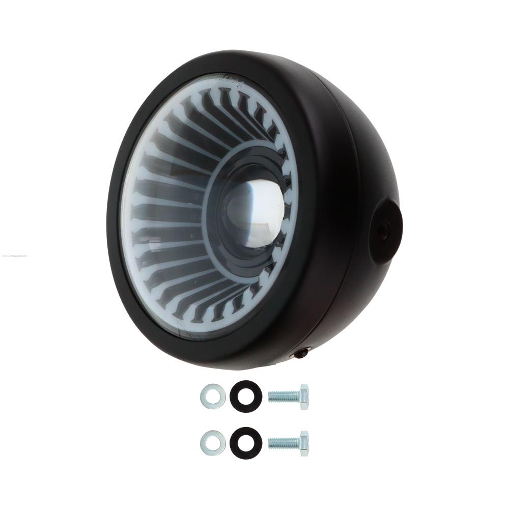 Faro Delan Led Universal 12V BCO/AMA Aro Rgb 2000 LM PROMOTO PLATINO