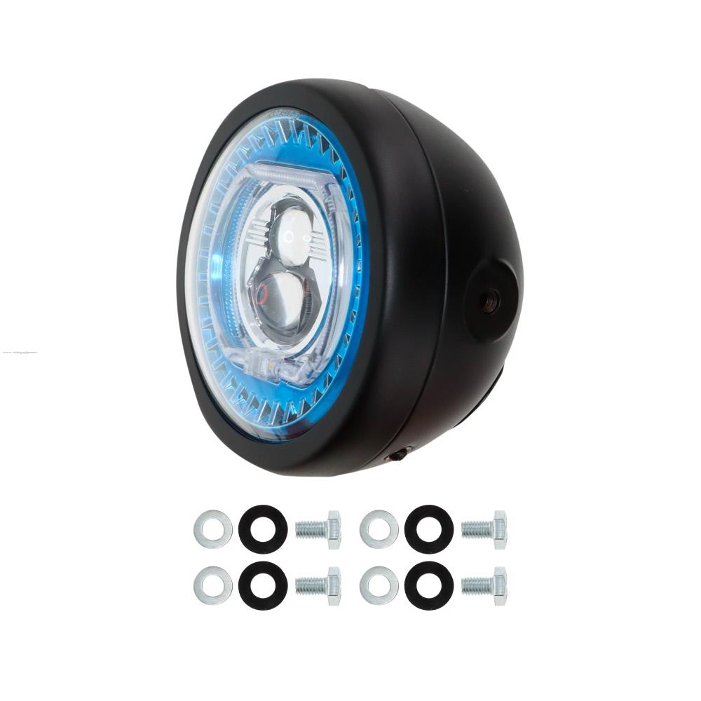 Faro Delan Led Universal 12V ALTA/BAJA Blanco C/CUARTO Rojo 2300 LM PROMOTO PLATINO