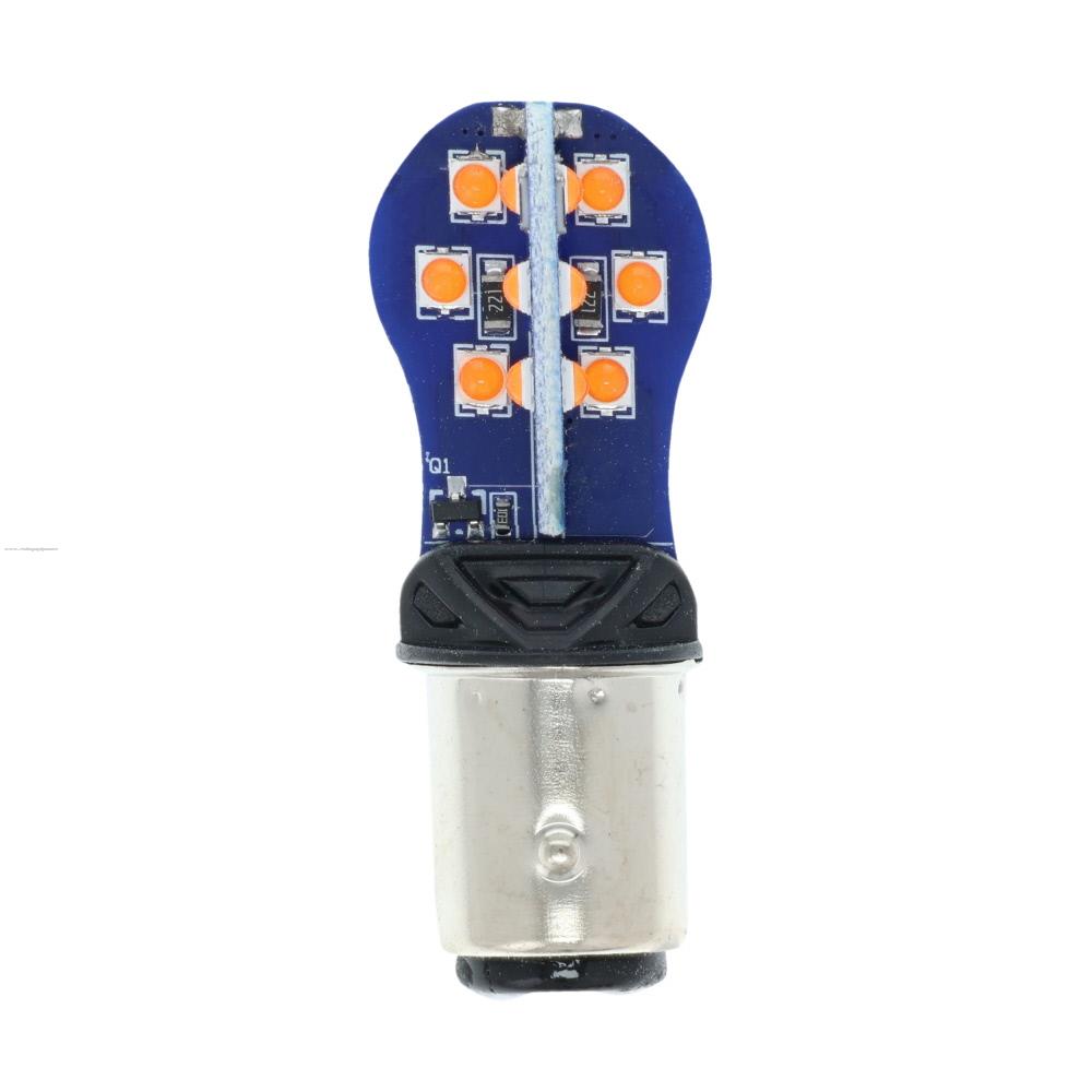 Foco Calavera Led 1157 12V Ambar C/STROBO PROMOTO PLATINO