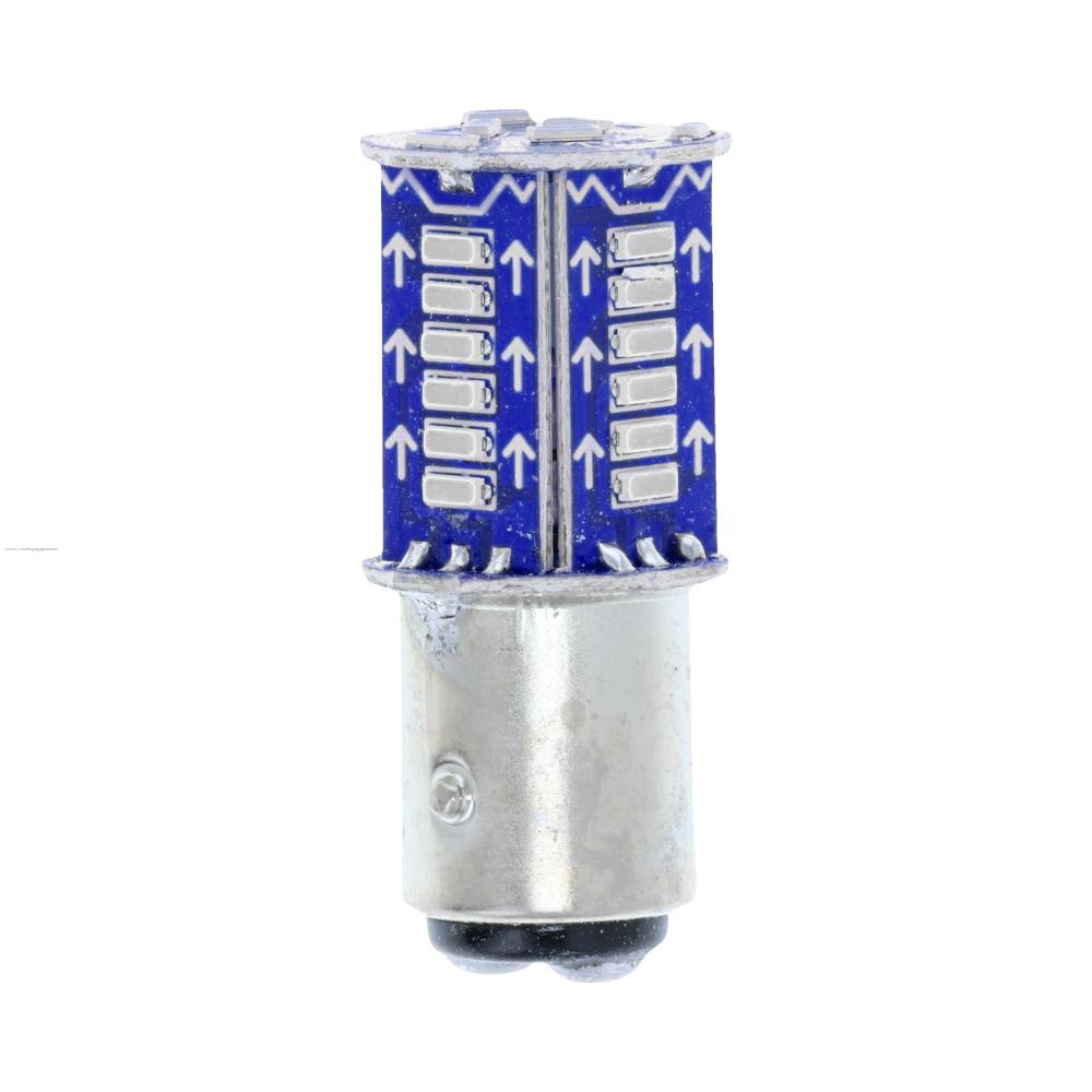 Foco Calavera Led 1157 12V 30 Led Azul PROMOTO PLATINO