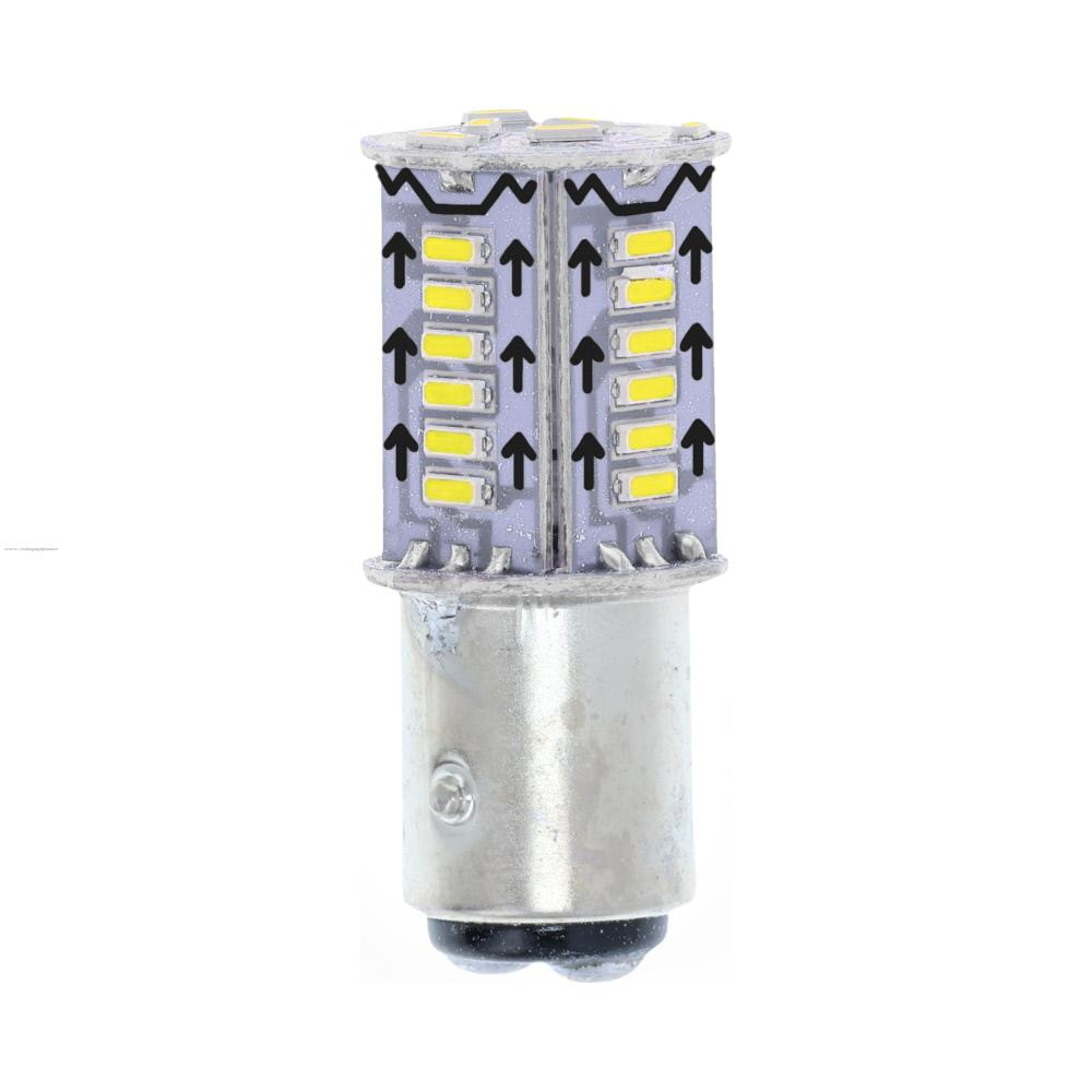 Foco Calavera Led 1157 12V 30 Led Blanco PROMOTO PLATINO