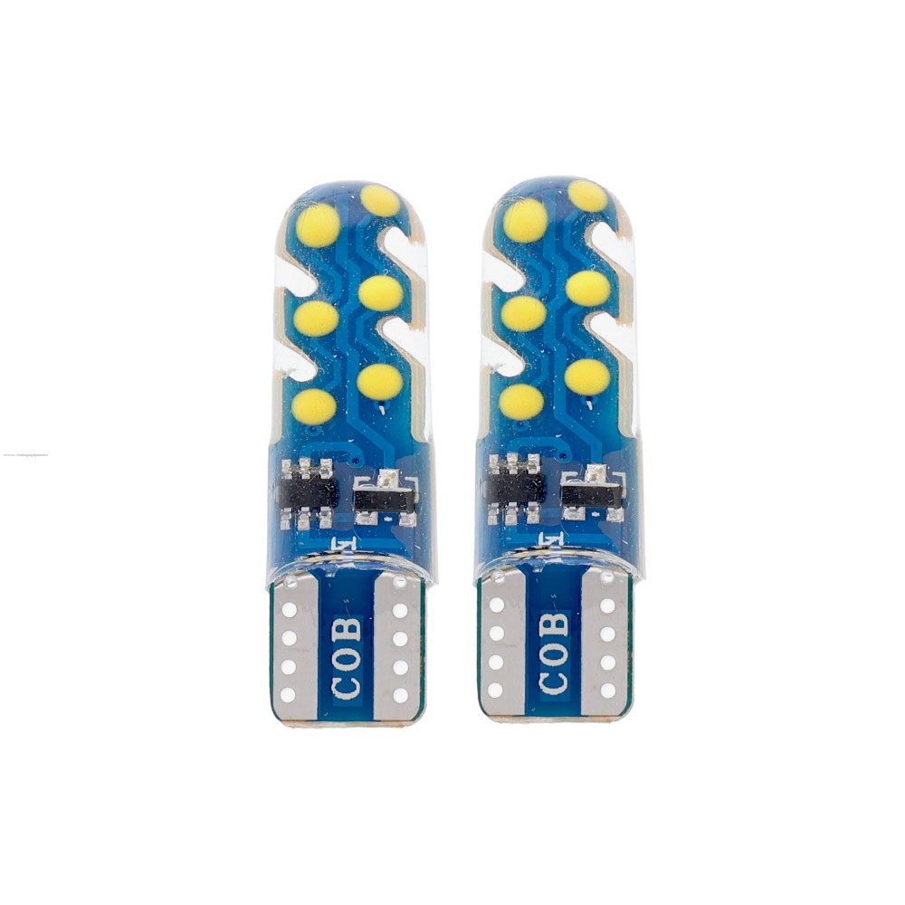 Foco Direccional T10 12V Led AMARILLO/STROBO (2 PZS) PROMOTO PLATINO