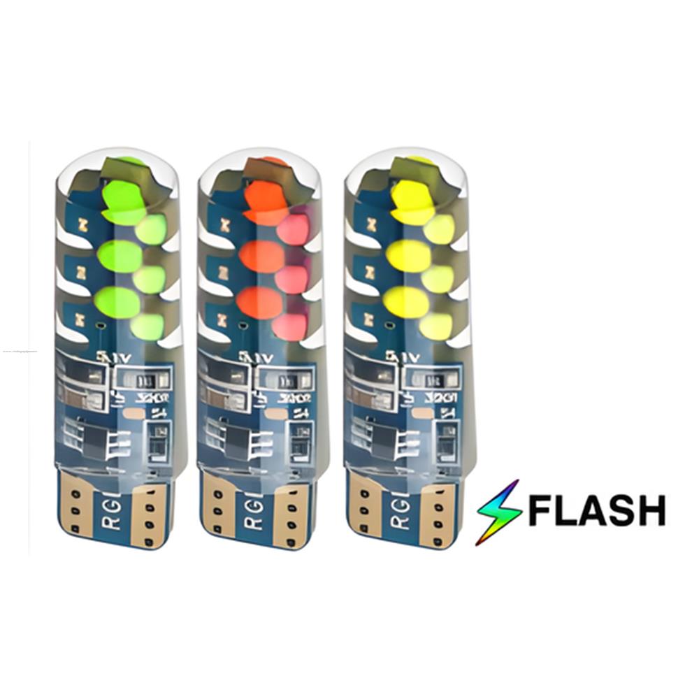 Foco Direccional T10 12V Led ROJO/STROBO (2 PZS) PROMOTO PLATINO