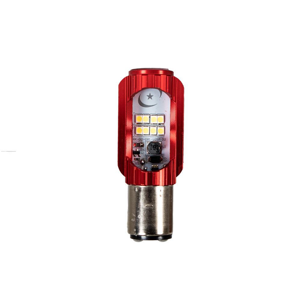 Foco Faro Delan Led BA20D Rojo Led Smd 3030 PROMOTO