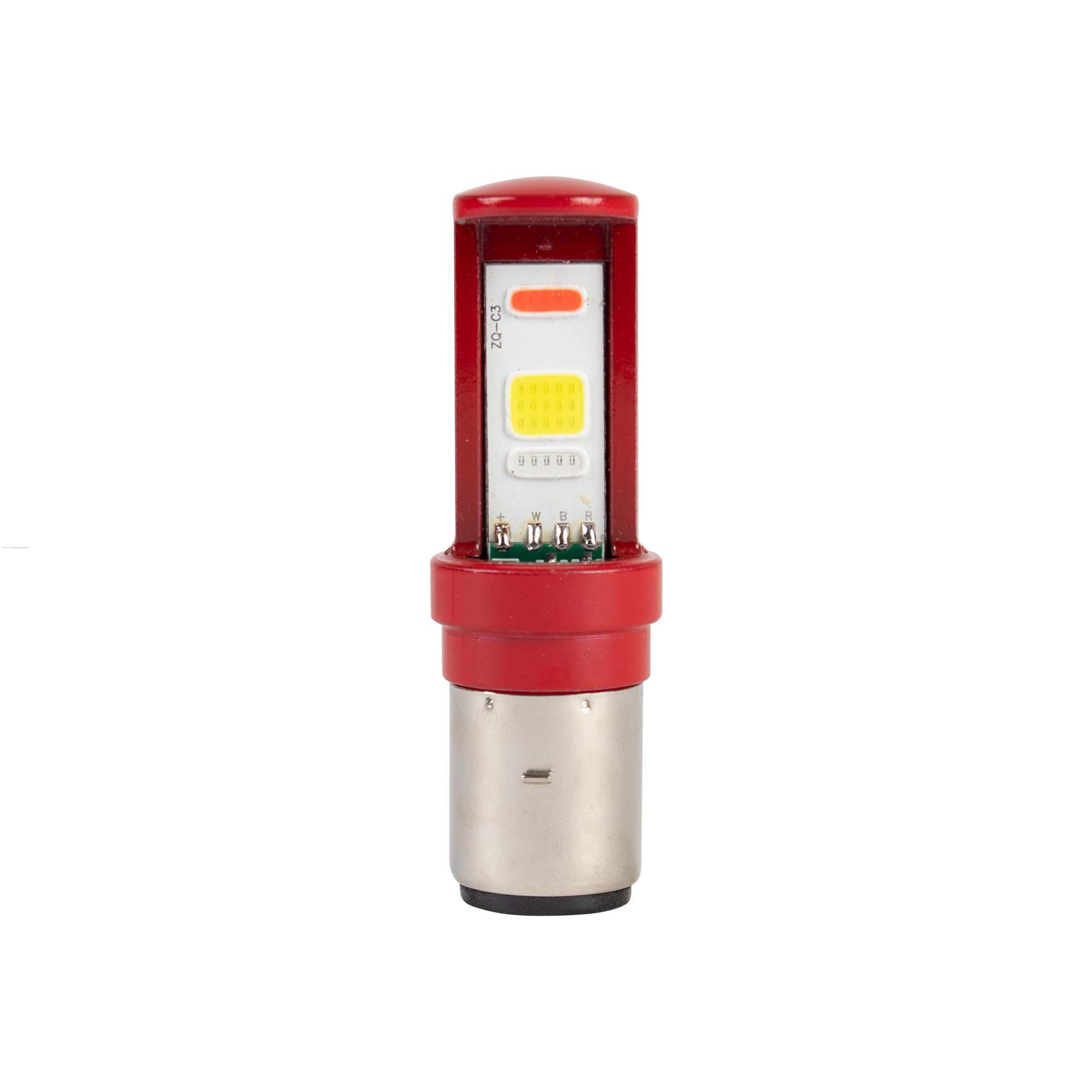 Foco Faro Delan Led BA20D C/STROBO AZUL/AMBAR PROMOTO