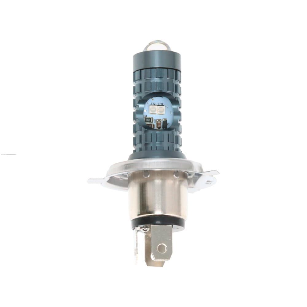 Foco Faro Delan Led H4 Luz BLANCA/STROBO Azul (DIA 18 MM) C/LUPA