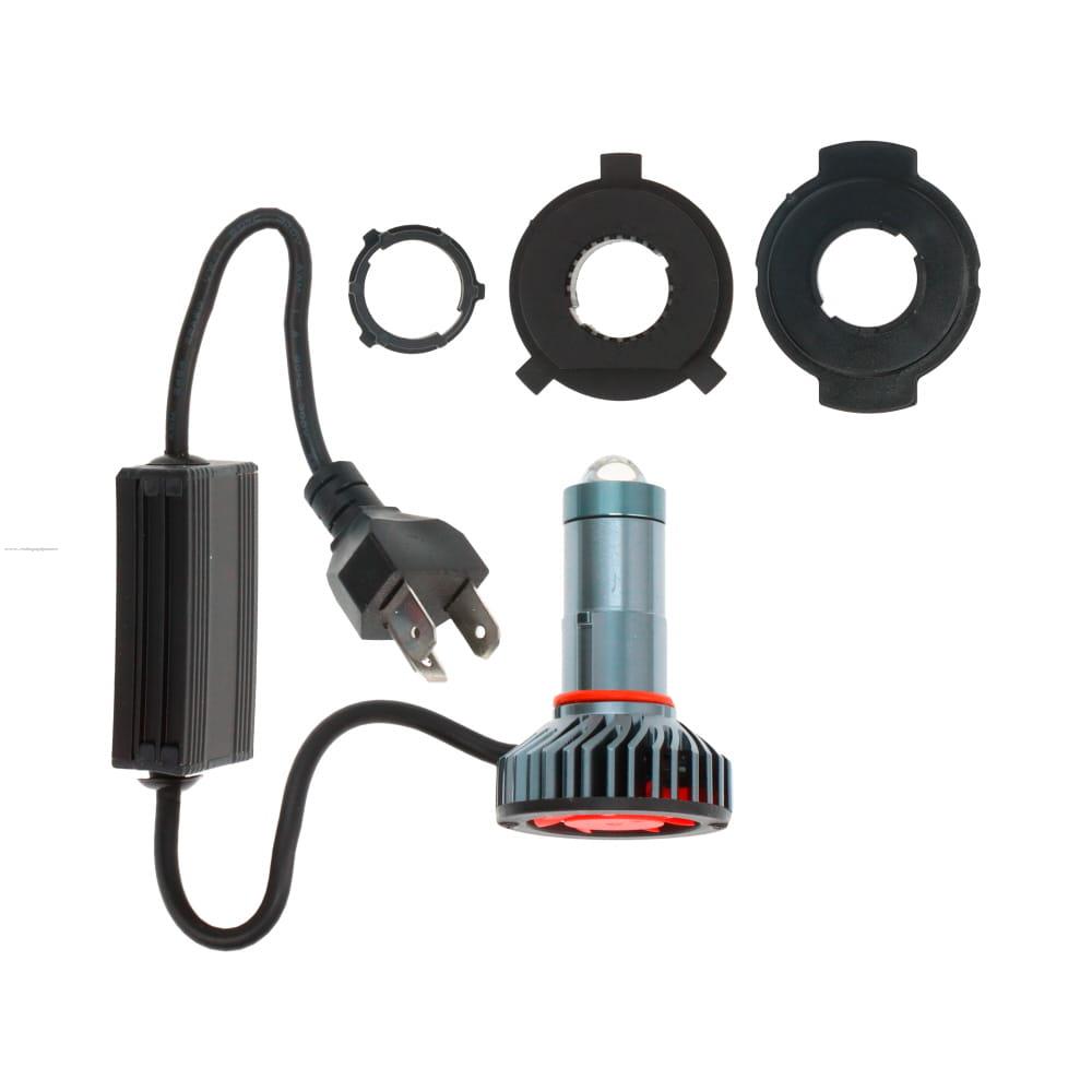 Foco Faro Delan 20W/20W Alta BLANCA/BAJA Amarilla (DIA 18 MM) C/LUPA Multibase