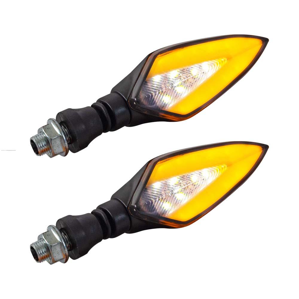 Par Direccionales P-35S Led Secuencial Luz AMBAR-BLANCO STALLION