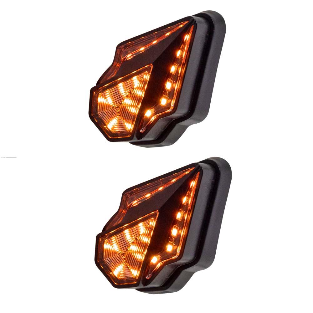 Par Direccionales P-42A Led Secuencial Luz AZUL-AMBAR STALLION