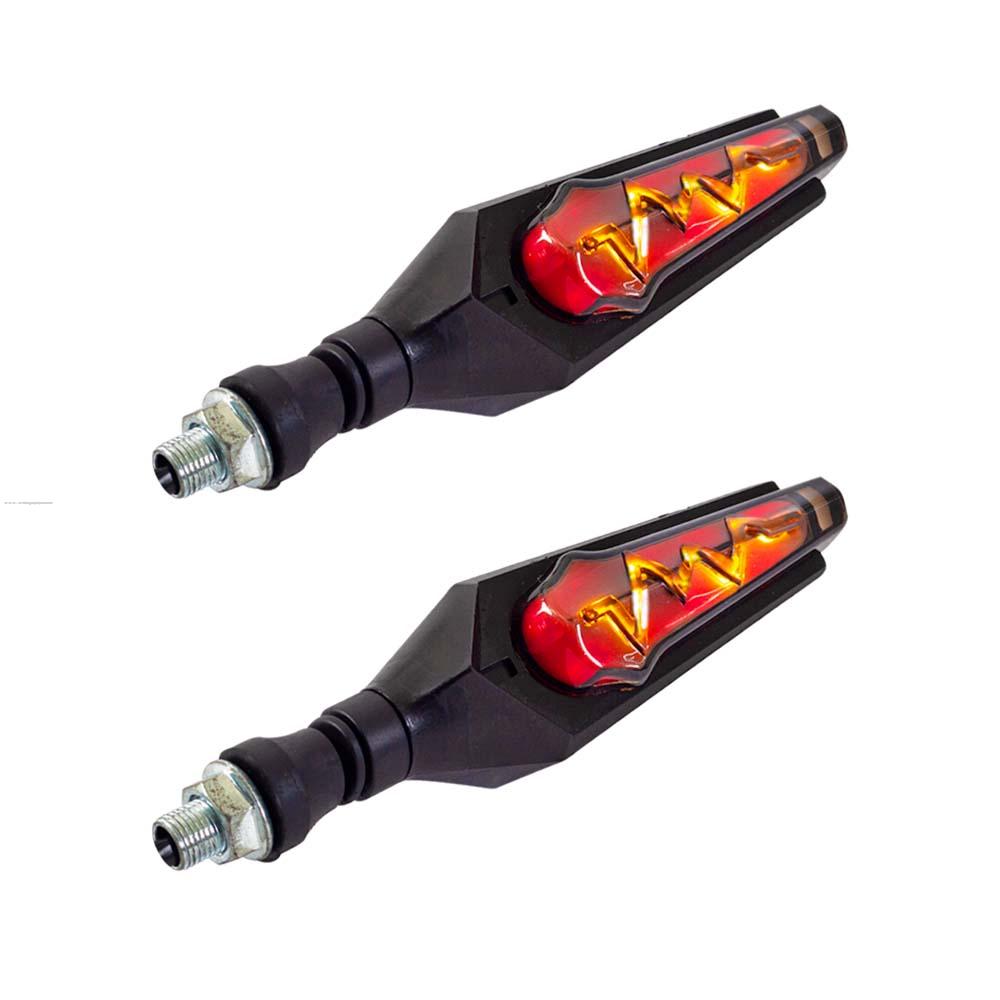 Par Direccionales P-47S Led Luz ROJO-AMBAR STALLION