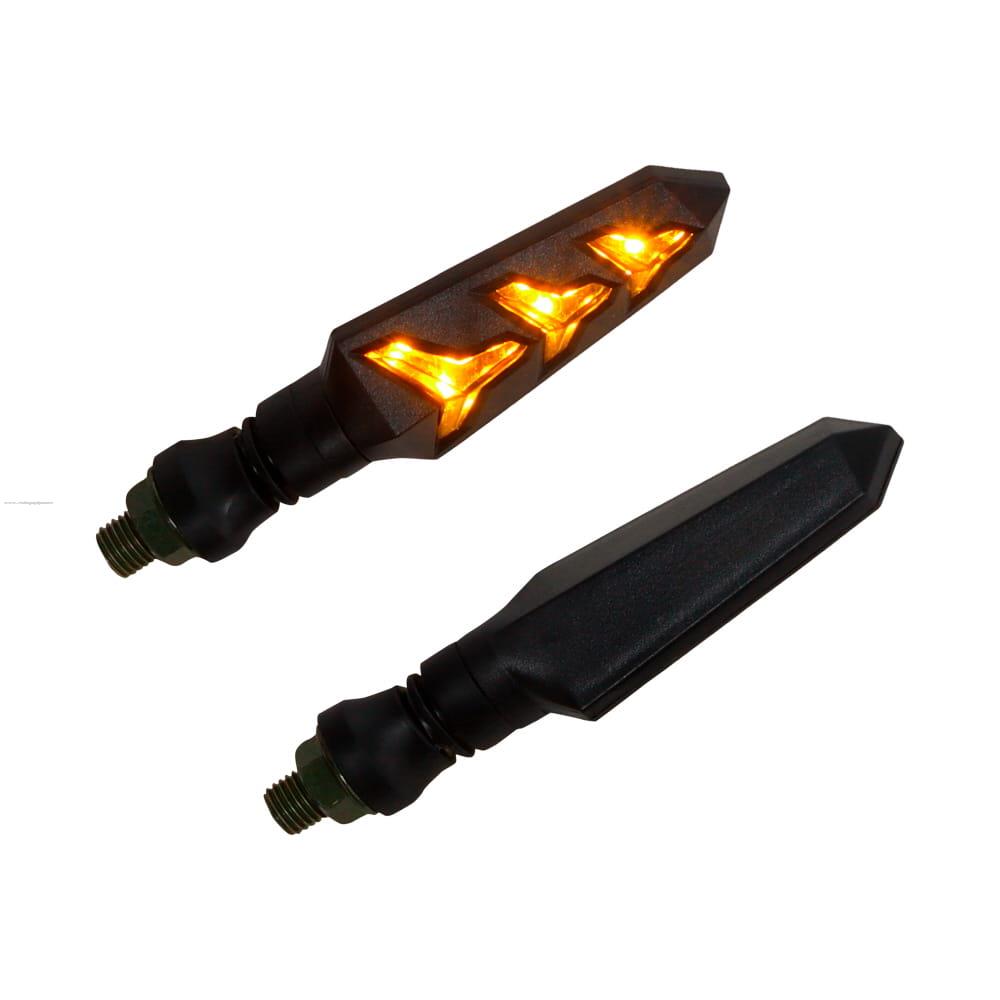 Par Direccionales Z-09S Led Secuencial Luz AMBAR-AZUL PROMOTO PLATINO