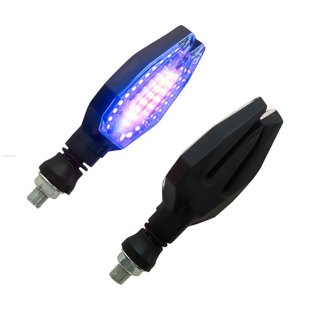Par Direccionales Z-13 Led Luz AMBAR-AZUL PROMOTO PLATINO