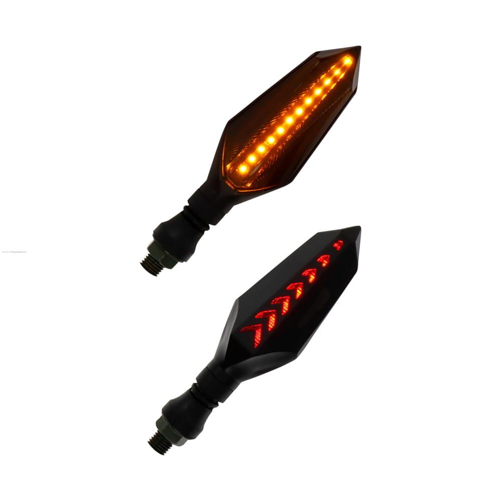Par Direccionales Z-19 Led Secuencial Luz AMBAR-ROJO PROMOTO PLATINO