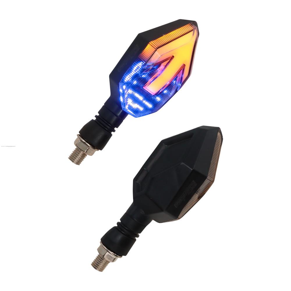 Par Direccionales Z-23S Led Secuencial Luz AMBAR-AZUL PROMOTO PLATINO